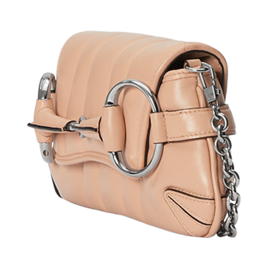 구찌 홀스빗 체인 스몰 숄더백 로즈 베이지 레더(Gucci Horsebit Chain Small Shoulder Bag Rose Beige Leather) - 2