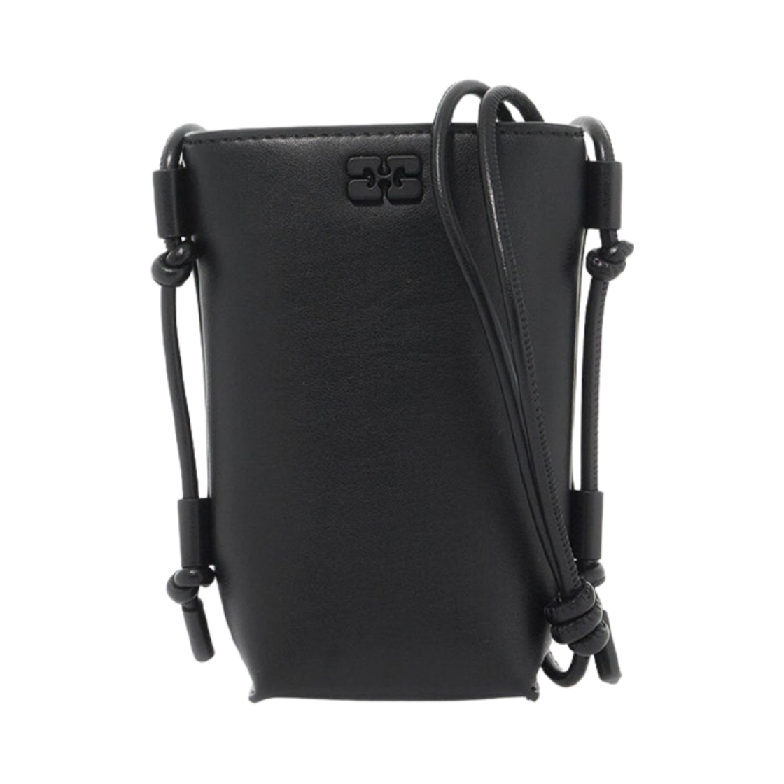 A5956-099 Ganni Logo Shoulder Bag Black