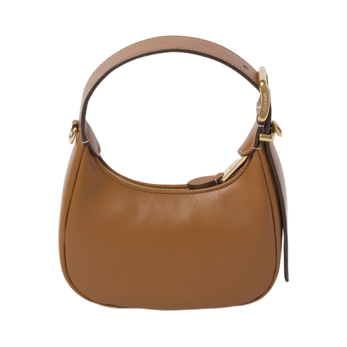 미우 미우 레더 호보백 숄더백 카라멜(Miu Miu Leather Hobo Bag Caramel) - 2