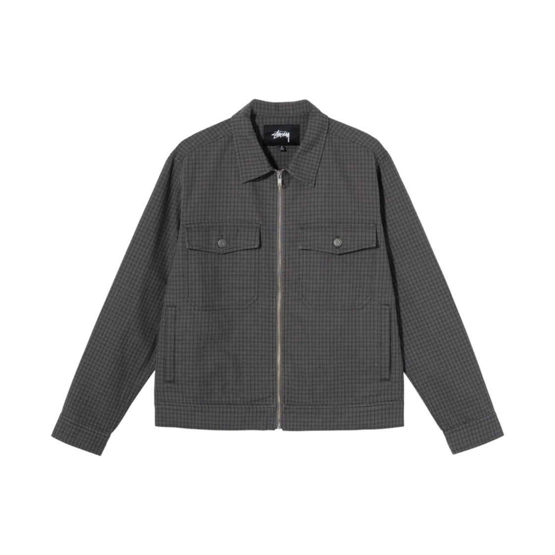 스투시 체크 개러지 자켓 그레이(Stussy Check Garage Jacket Grey) - 1