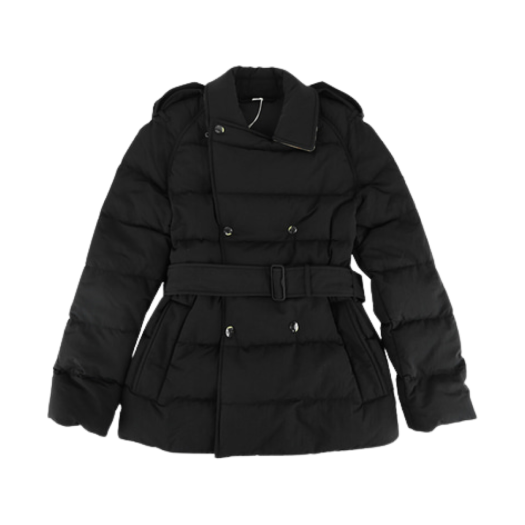 (W) Burberry Detachable Nylon Puffer Jacket Black