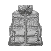 Matin Kim Big Logo Point Down Vest Silver