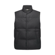 Dior Oblique Lightweight Puffer Vest Black Technical Jacquard