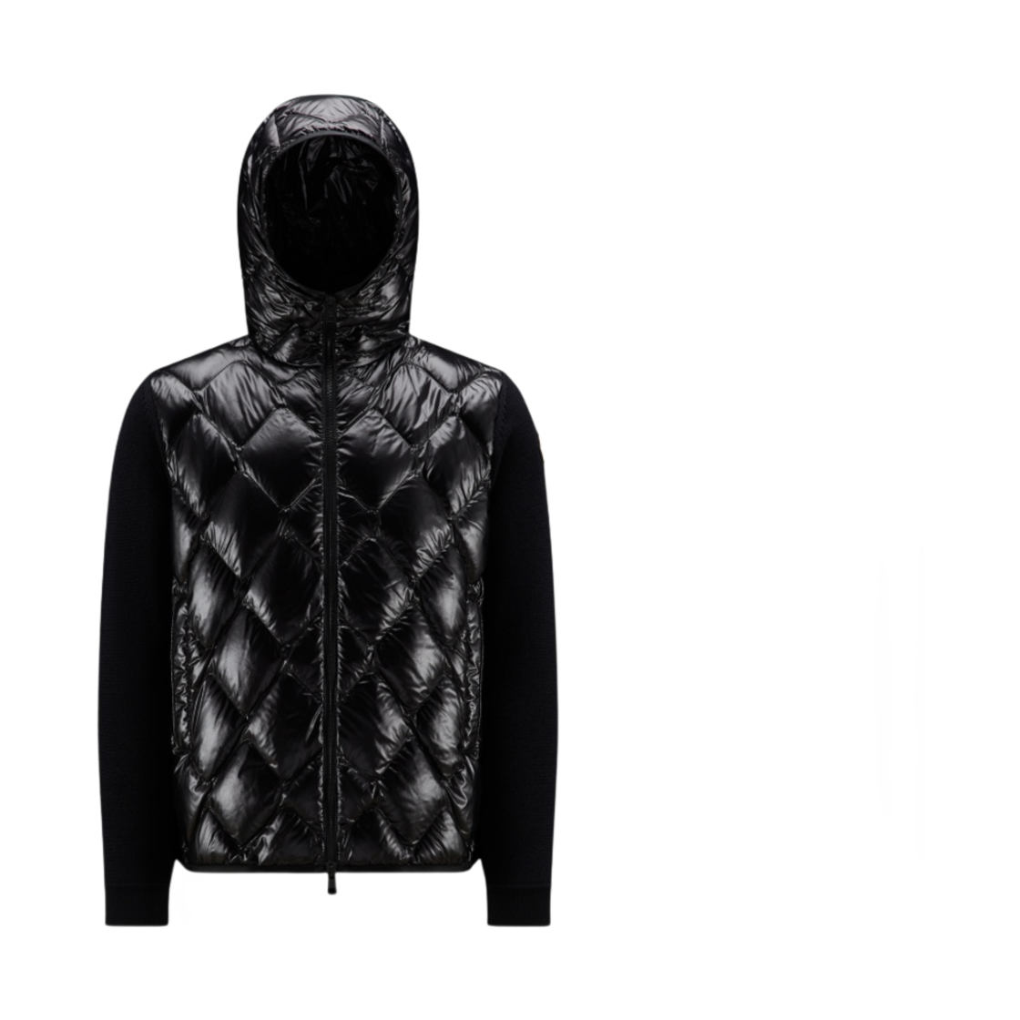몽클레르 패딩 울 앤 나일론 후드 블랙 - 22FW(Moncler Padded Wool and Nylon Hoodie Black - 22FW) - 1