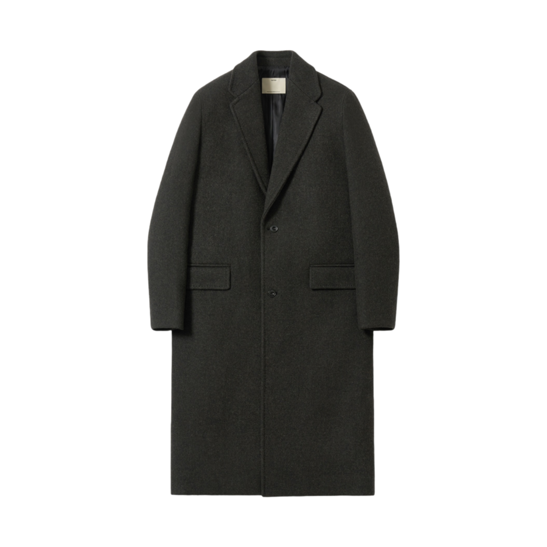 포터리 멜튼 울 싱글 브레스티드 코트 카키(Pottery Melton Wool Single Breasted Coat Khaki)