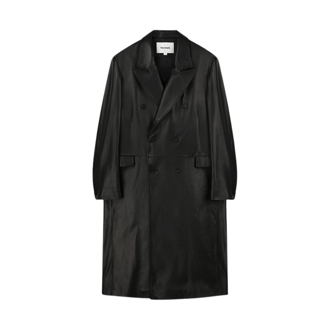 토니웩 나파 레더 더블 브레스티드 코트 블랙(Tonywack Nappa Leather Double-Breasted Coat Black)