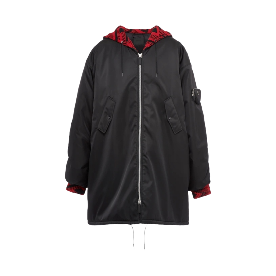 프라다 오버사이즈 리나일론 레인 코트 블랙(Prada Oversized Re-Nylon Rain Coat Black) - 1