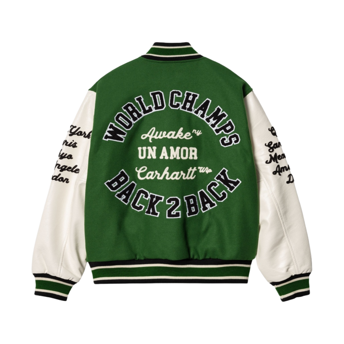 칼하트 WIP x 어웨이크 NY 테디 자켓 그린 크림(Carhartt WIP x Awake NY Teddy Jacket Green Cream) - 2