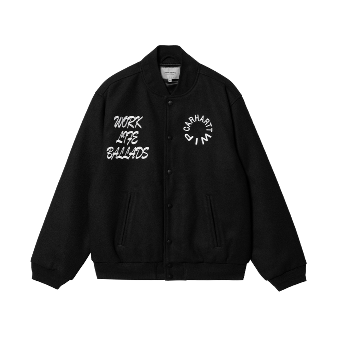 칼하트 WIP 워크 바시티 봄버 블랙(Carhartt WIP Work Varsity Bomber Black) - 1