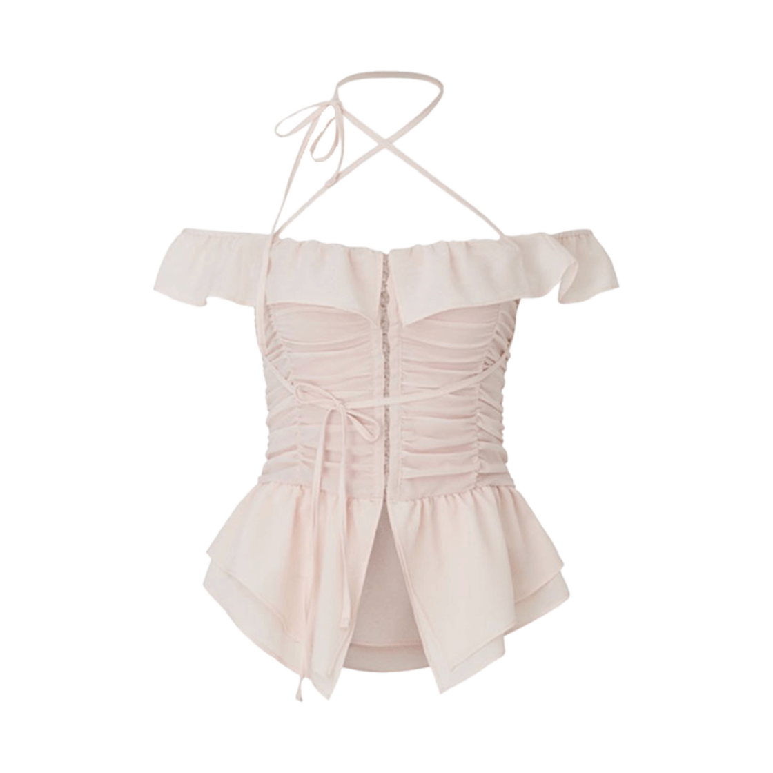 뉴얼린 페어리 블라우스 피치핑크(Newalrin Fairy blouse Peach Pink)