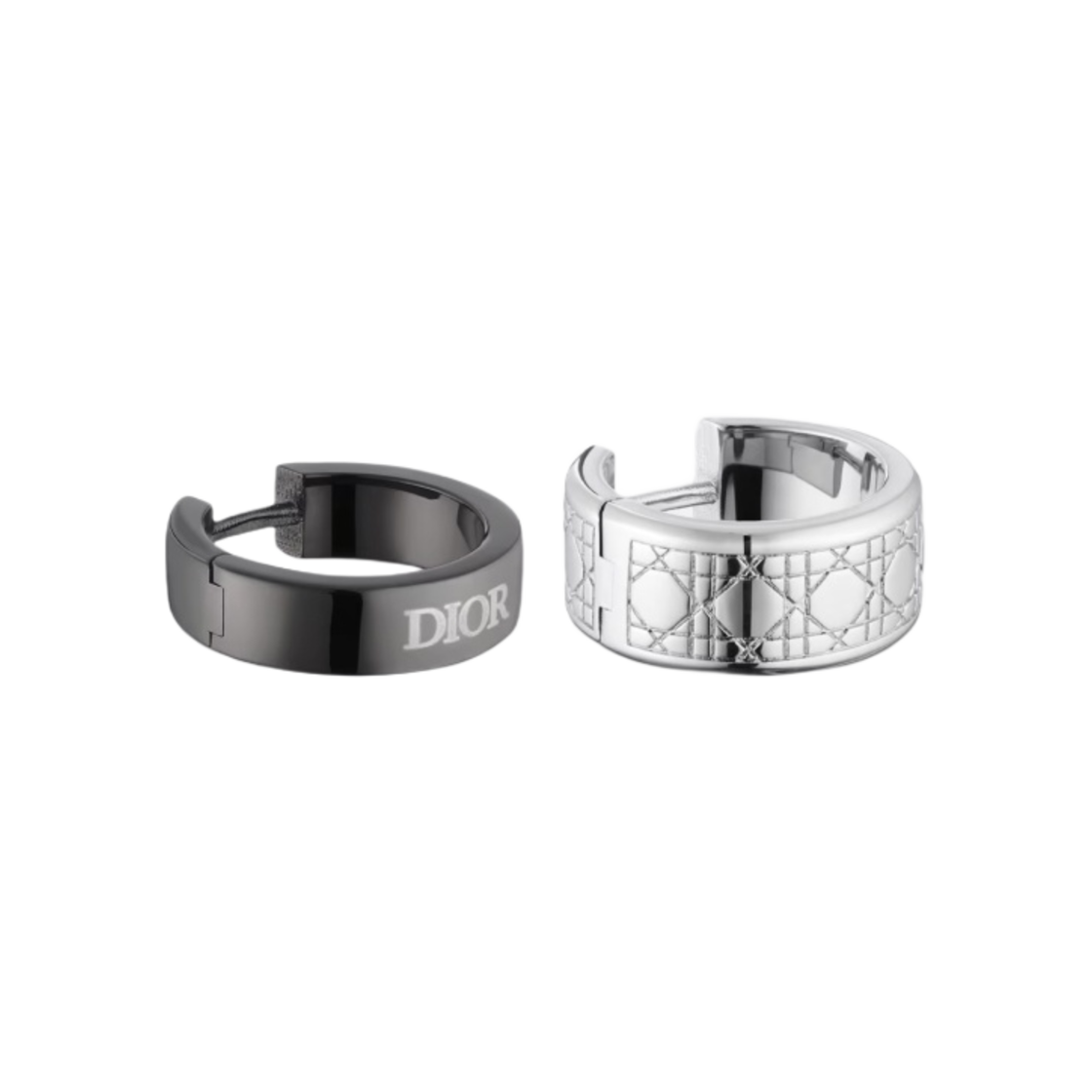 디올 까나쥬 이어링 실버 루테늄 피니쉬 브래스(Dior Cannage Earrings Silver Ruthenium Finish Brass) - 2