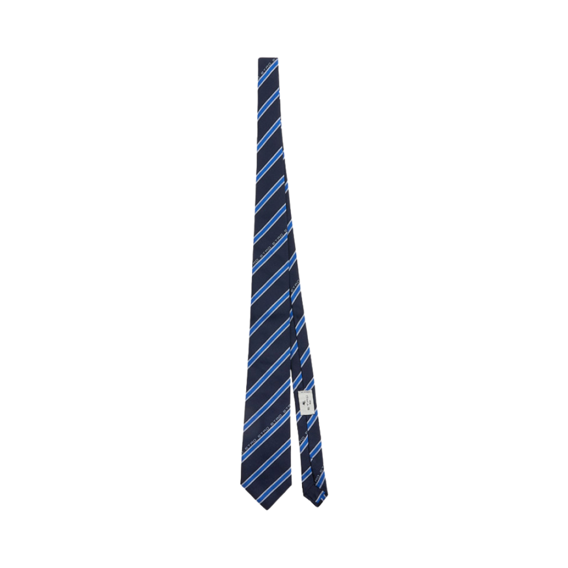 에트로 스트라이프 실크 타이 네이비 블루(Etro Stripe Silk Tie Navy Blue)