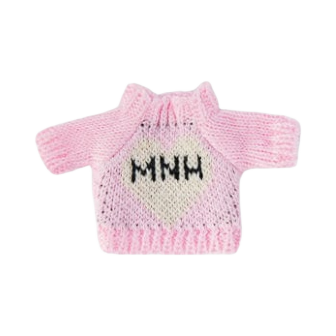 모남희 하트 니트 인형 키링 옷 핑크(Monamhee Heart Knit Doll Keyring Outfit Pink)