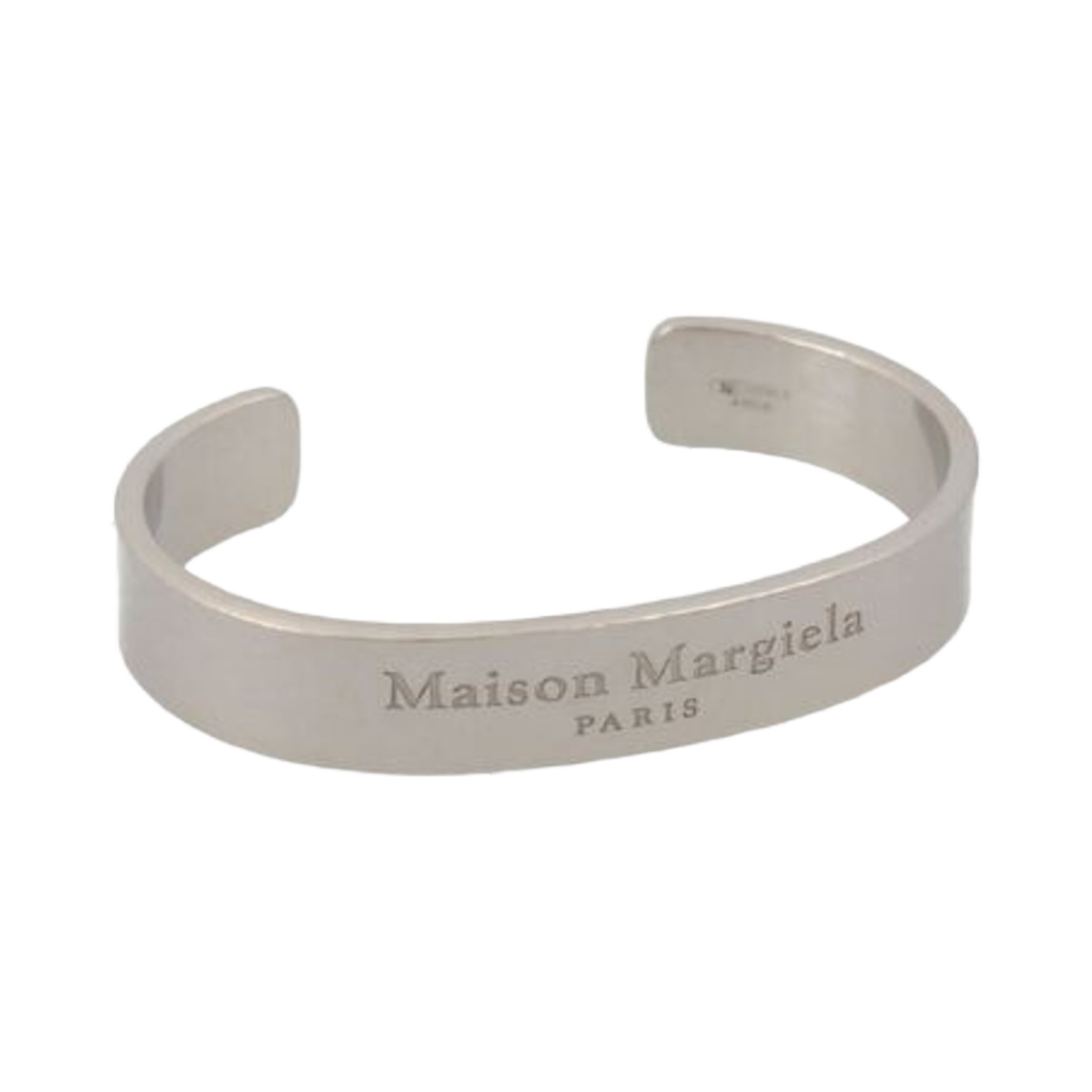 SM1UY0052SV0091951 Maison Margiela Logo Cuff Bracelet Silver