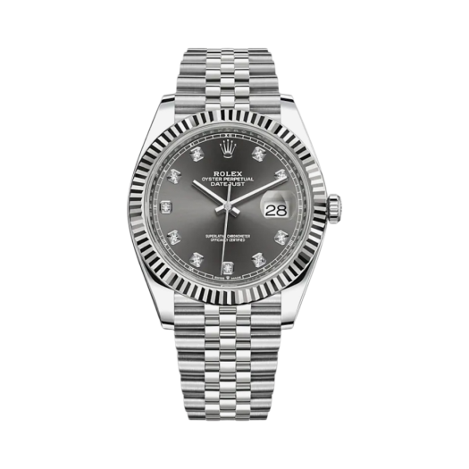 Rolex Datejust 41mm 126334 Slate Diamond-Set Jubilee