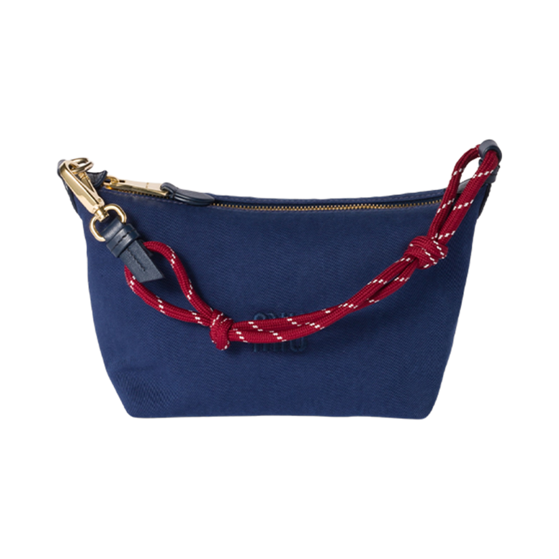 5NE841-2IA7-F04GM Miu Miu Gabardine Pouch Indigo Amaranth - 대표 이미지 #1