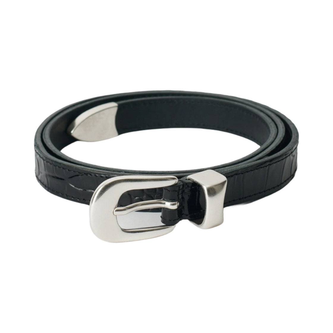 아워레가시 2cm 벨트 리커리쉬 크록 불 하이드(Our Legacy 2cm Belt Licorice Croc Bull Hide)
