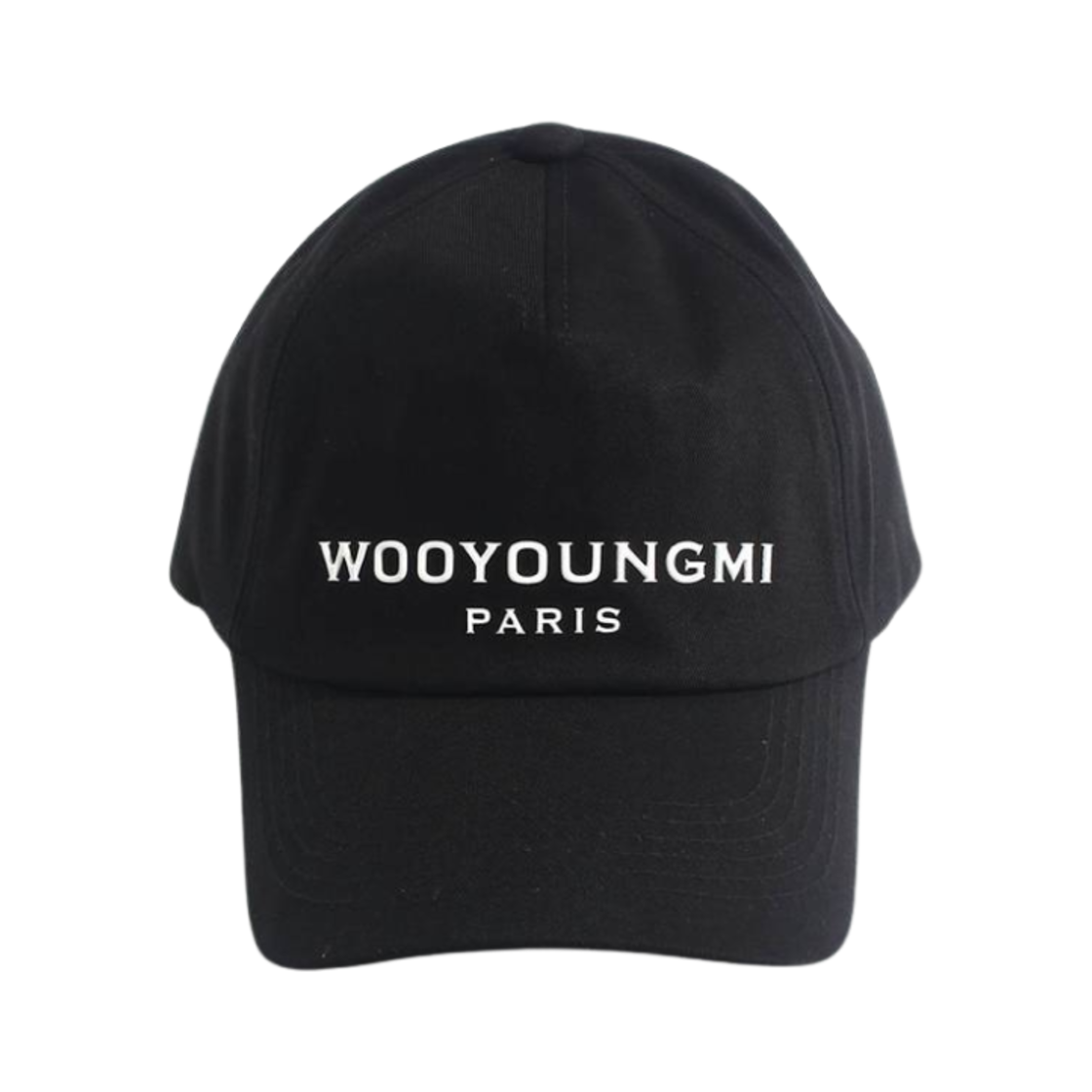 W243AC52664B Wooyoungmi Silicone Logo Ball Cap Black - 24FW