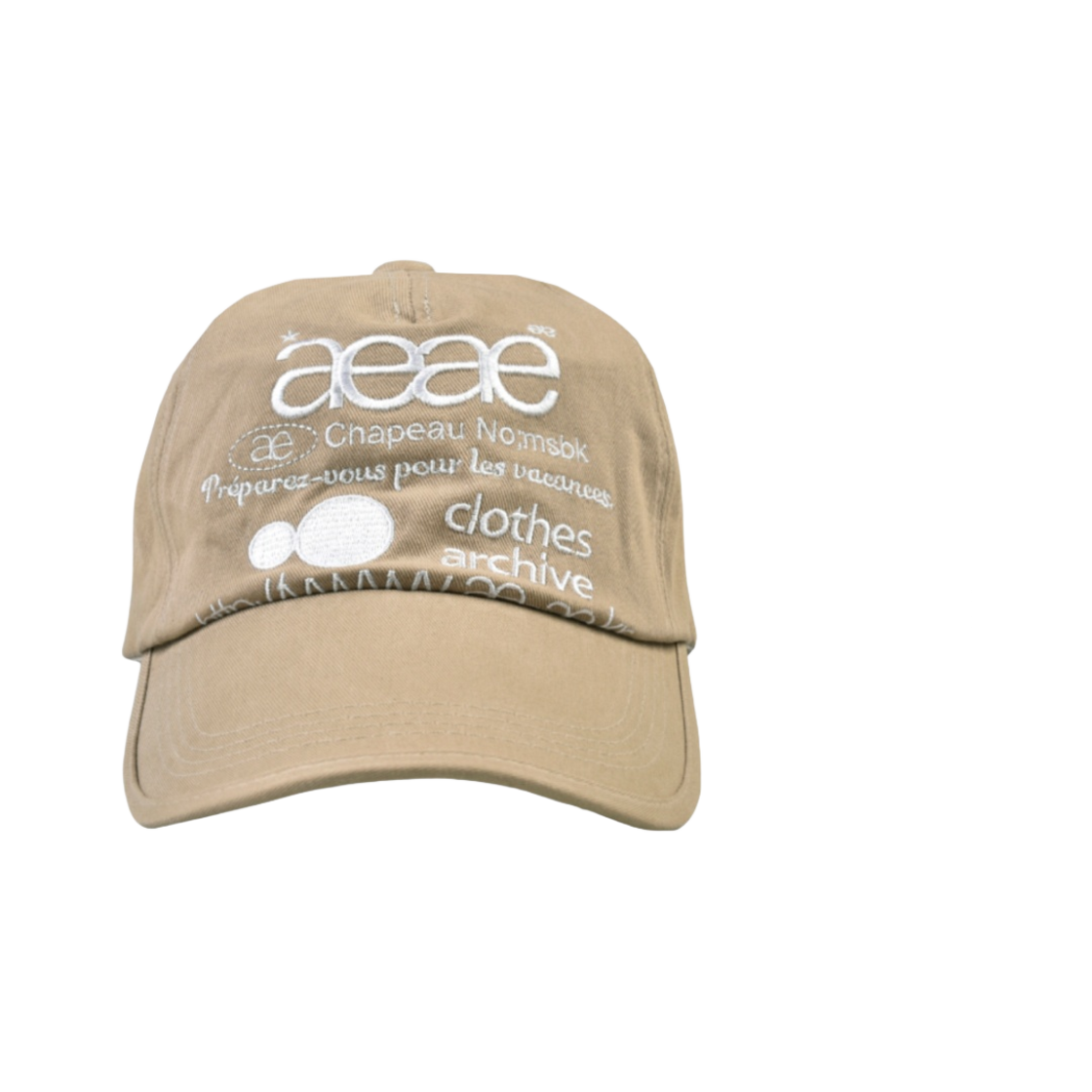 - Aeae Web Logo 5 Pannel Ball Cap Beige