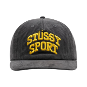 Stussy Mid-Depth Sport Arch Strapback Charcoal