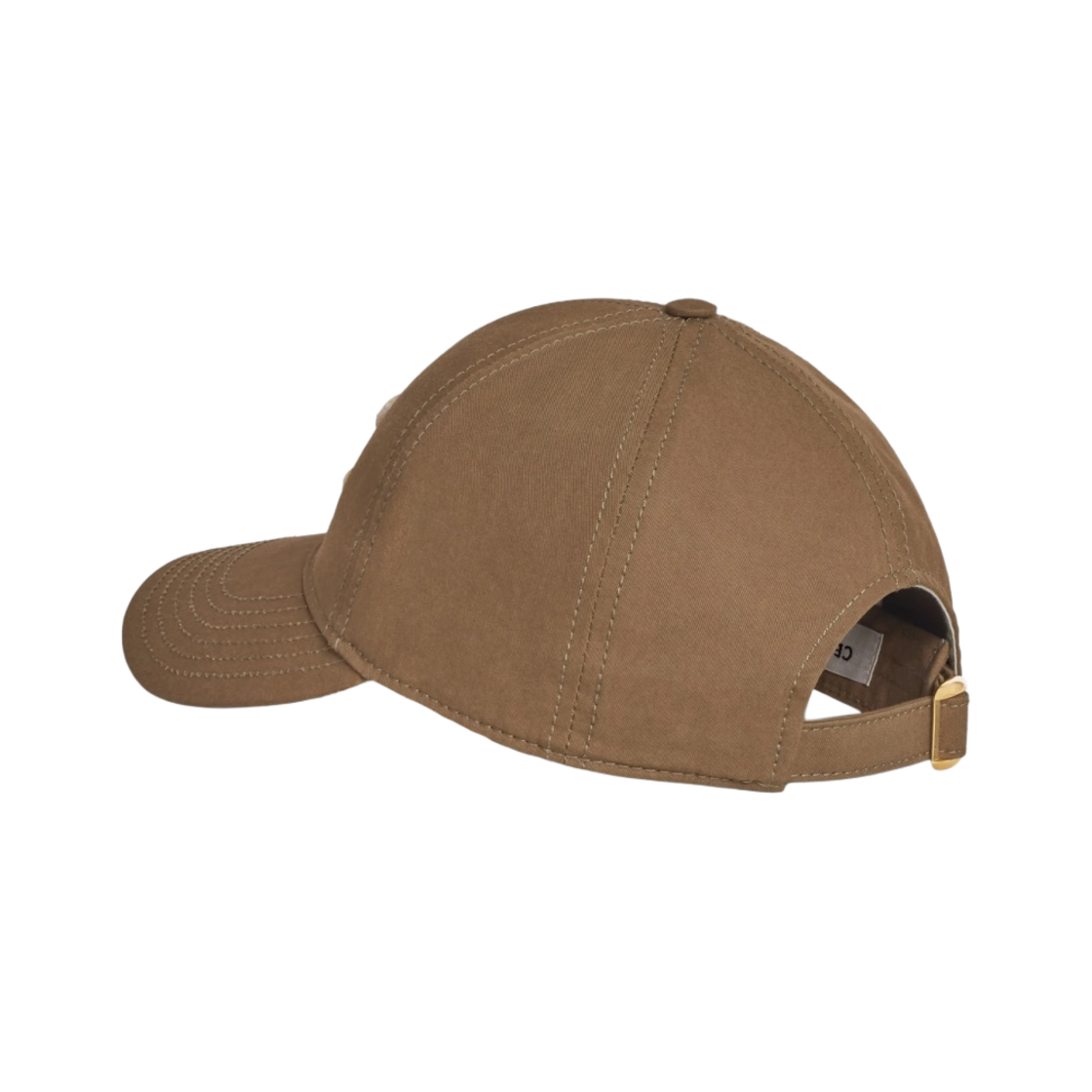 (W) 셀린느 코튼 트리옹프 베이스볼 캡 다크 카키((W) Celine Triomphe Baseball Cap in Cotton Dark Khaki) - 4