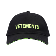 Vetements Iconic Logo Cap Black Neon Yellow