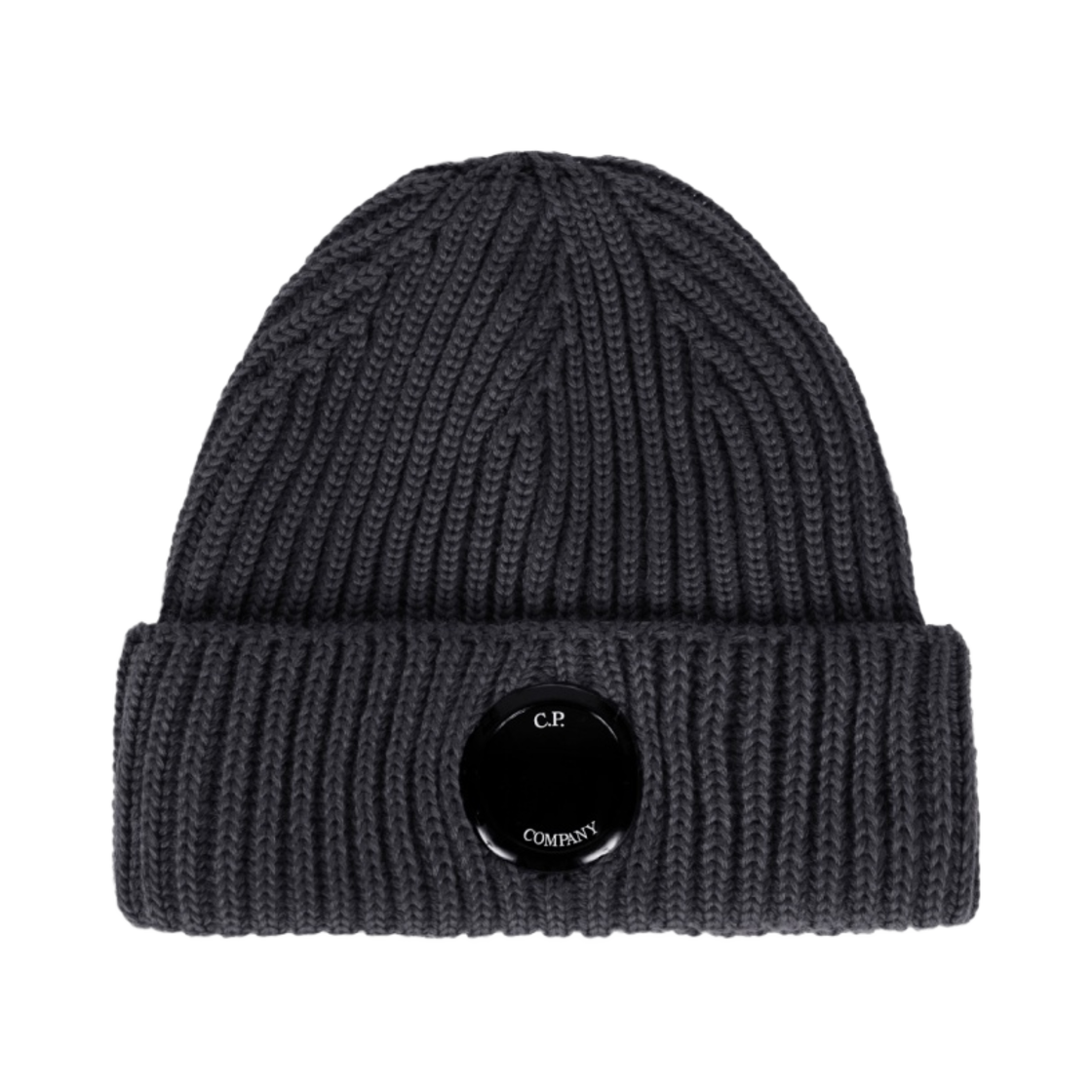 13CMAC272A005509A968 C.P. Company Extra Fine Merino Wool Beanie Dark Fog Grey - 22FW