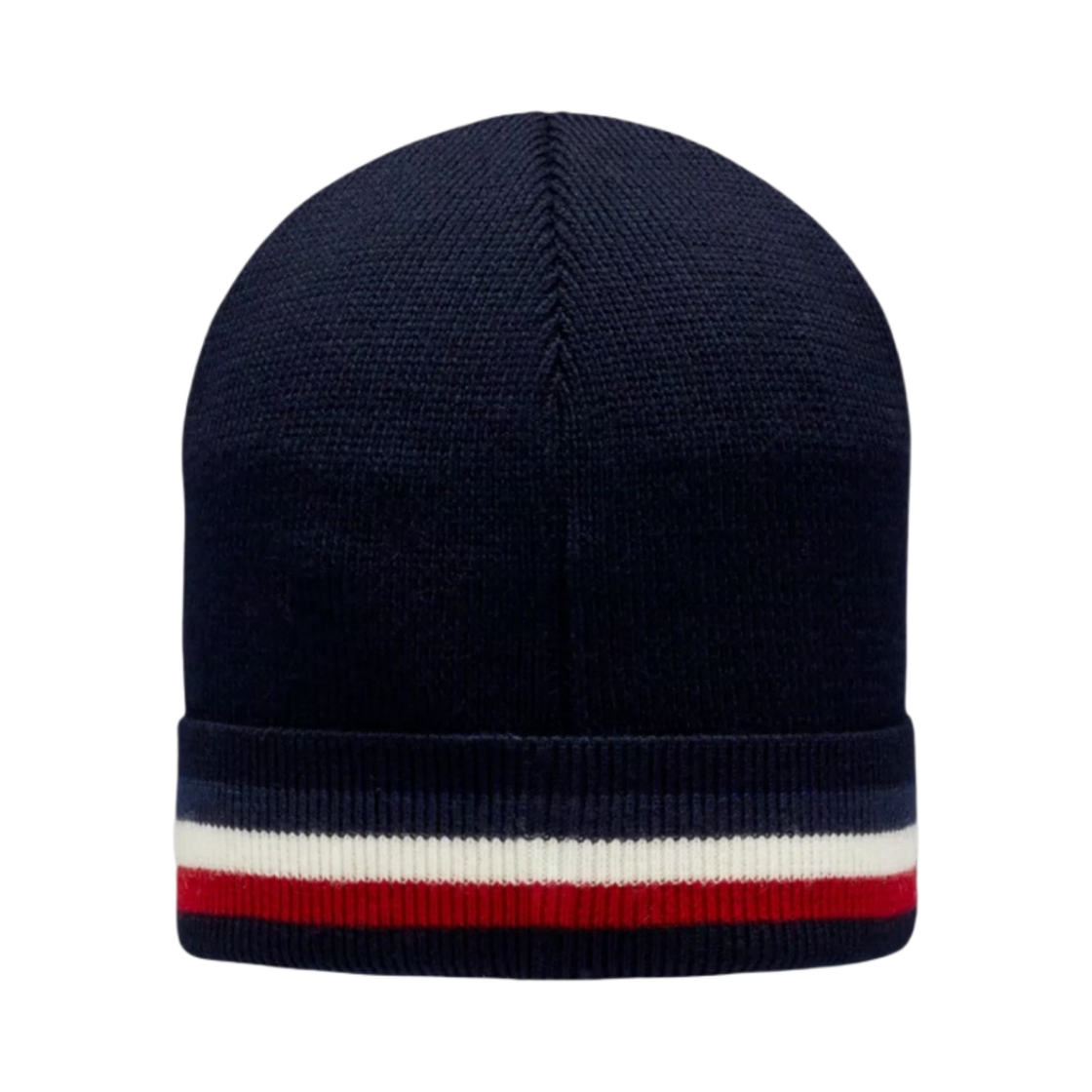 몽클레르 트라이컬러 울 비니 네이비 블루 - 23FW(Moncler Tricolour Wool Beanie Navy Blue - 23FW) - 2