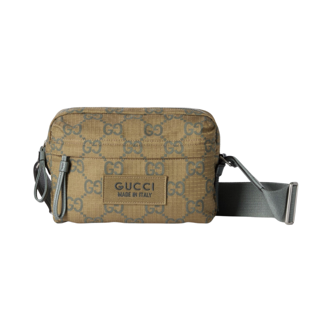 767931-FACPK-8641 Gucci Medium GG Polyester Crossbody Bag Mustard Green
