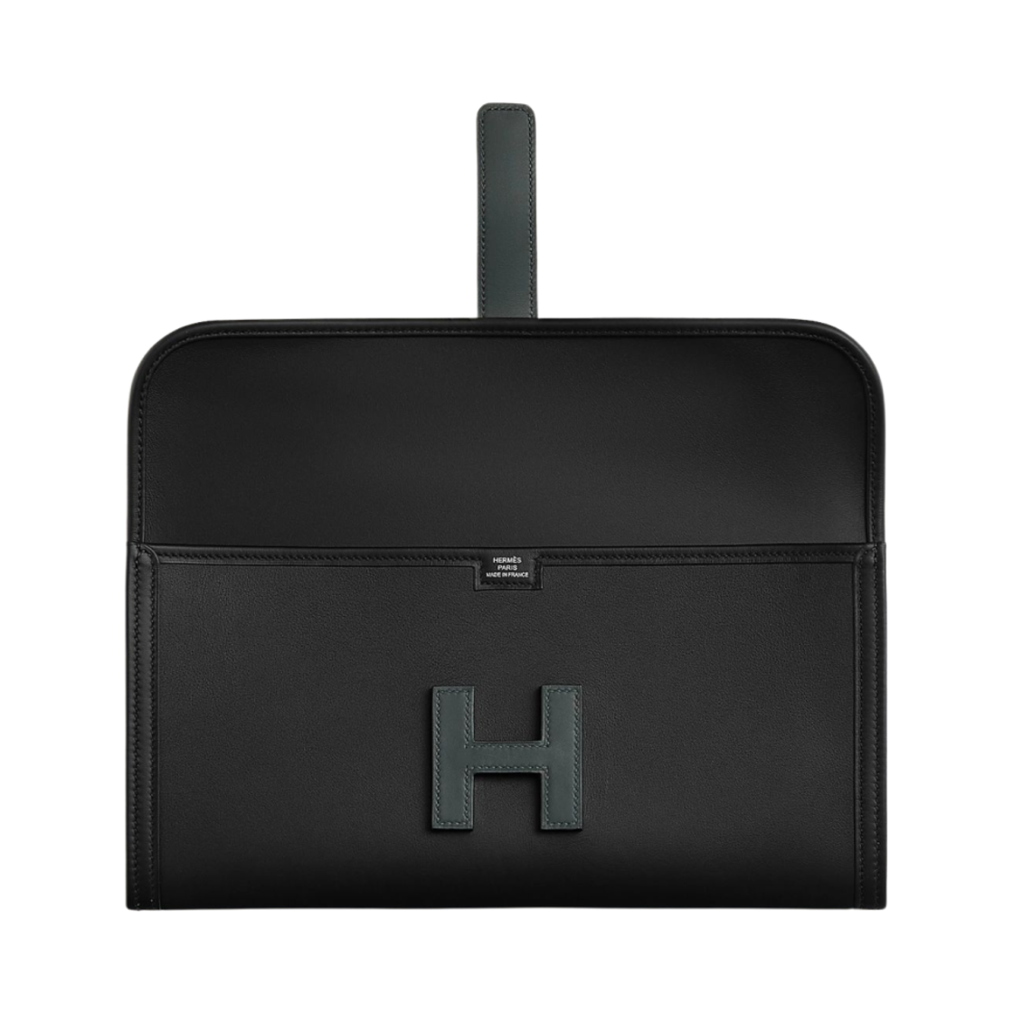 에르메스 지제 엘란 29 컬러블록 클러치 스위프트 & 누아 그리 미스티(Hermes Jige Elan 29 Colorblock Clutch Swift & Noir Gris Misty) - 2