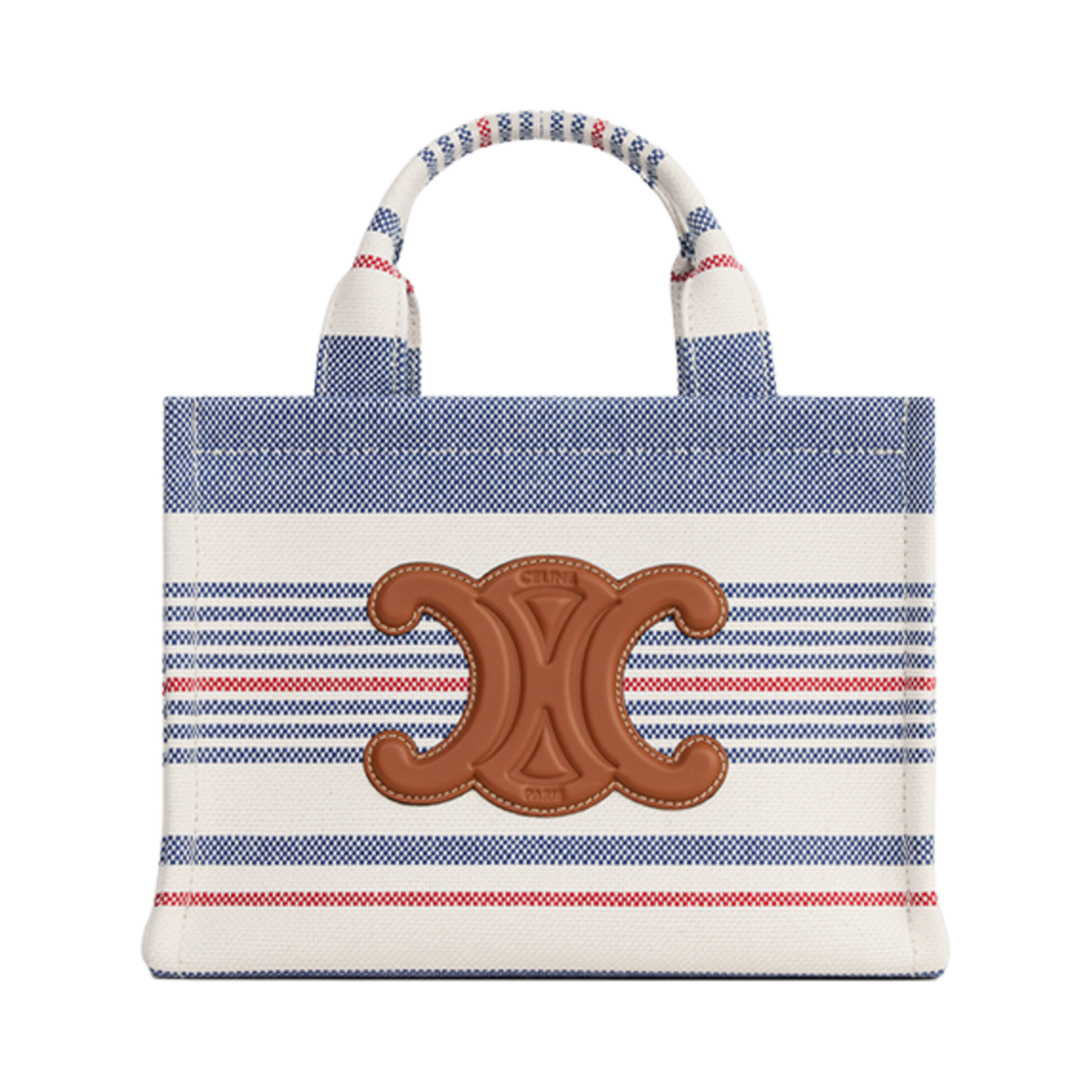 셀린느 스몰 카바스 타이스 스트라이프 텍스타일 앤 카프스킨 멀티컬러(Celine Small Cabas Thais in Striped Textile and Calfskin Multicolor) - 1