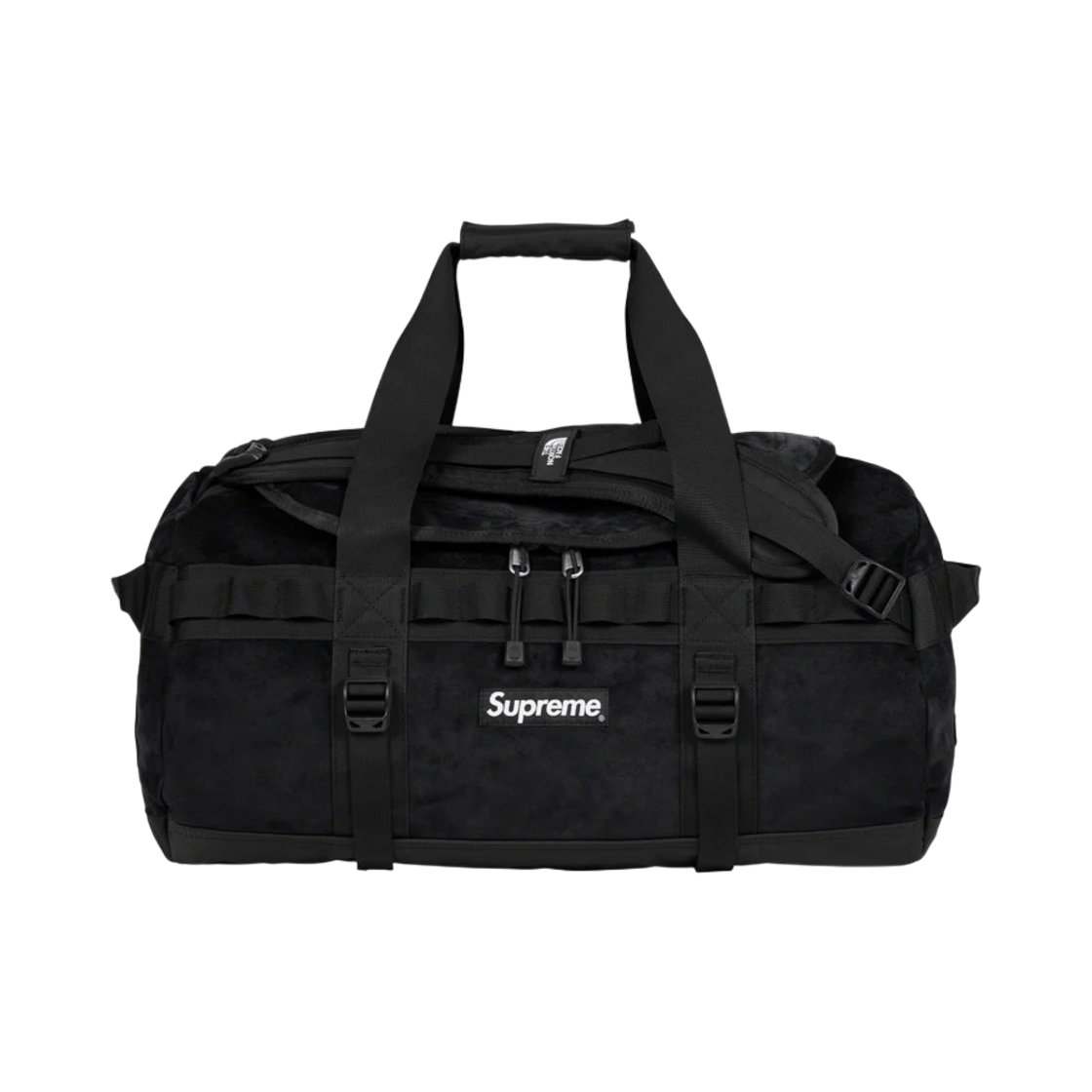 슈프림 x 노스페이스 스웨이드 스몰 베이스 캠프 더플백 블랙 - 23FW(Supreme x The North Face Suede Small Base Camp Duffle Bag Black - 23FW)