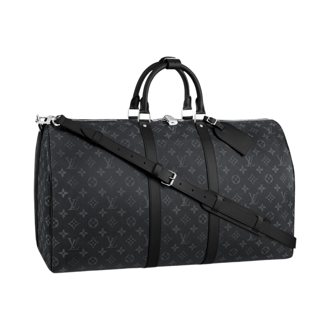 M40605 Louis Vuitton Keepall Bandouliere 55 Monogram Eclipse Grey