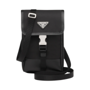 Prada Re-Nylon and Saffiano Leather Smartphone Case Black