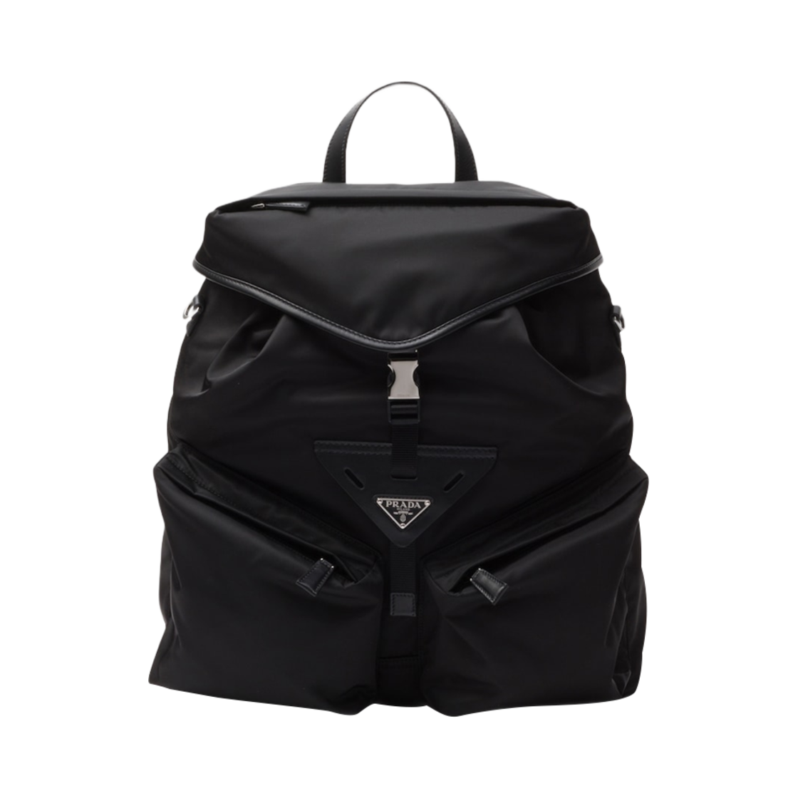 프라다 리나일론 레더 백팩 블랙(Prada Re-Nylon Leather Backpack Black)