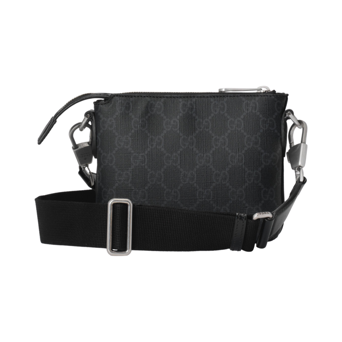 구찌 GG 슈프림 캔버스 인터로킹 G 메신저백 블랙(Gucci GG Supreme Canvas Messenger Bag with Interlocking G Black) - 2