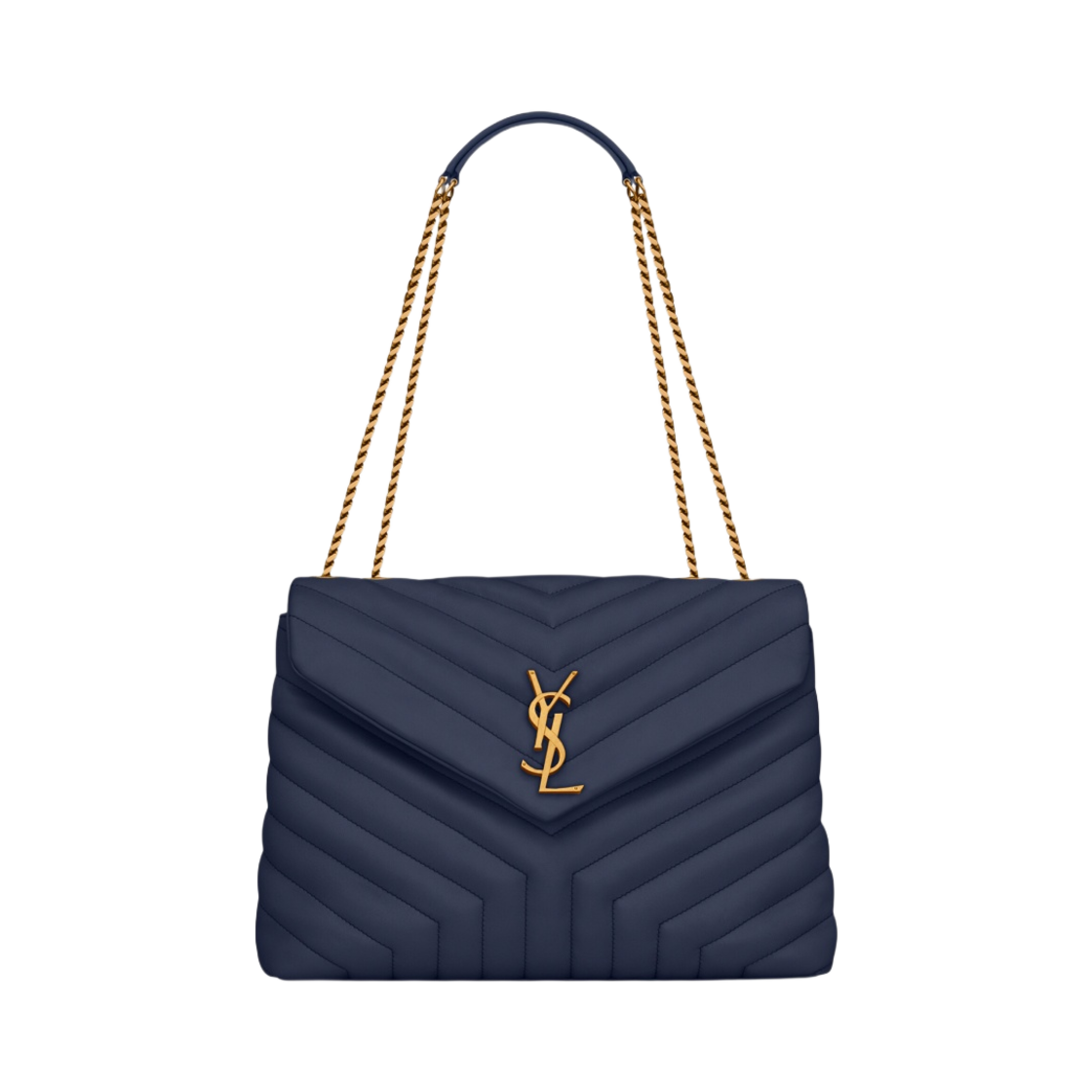 생로랑 루루 미디움 체인 백 Y 퀼티드 레더 마린(Saint Laurent Loulou Medium Chain Bag In Y-Quilted Leather Marine) - 1