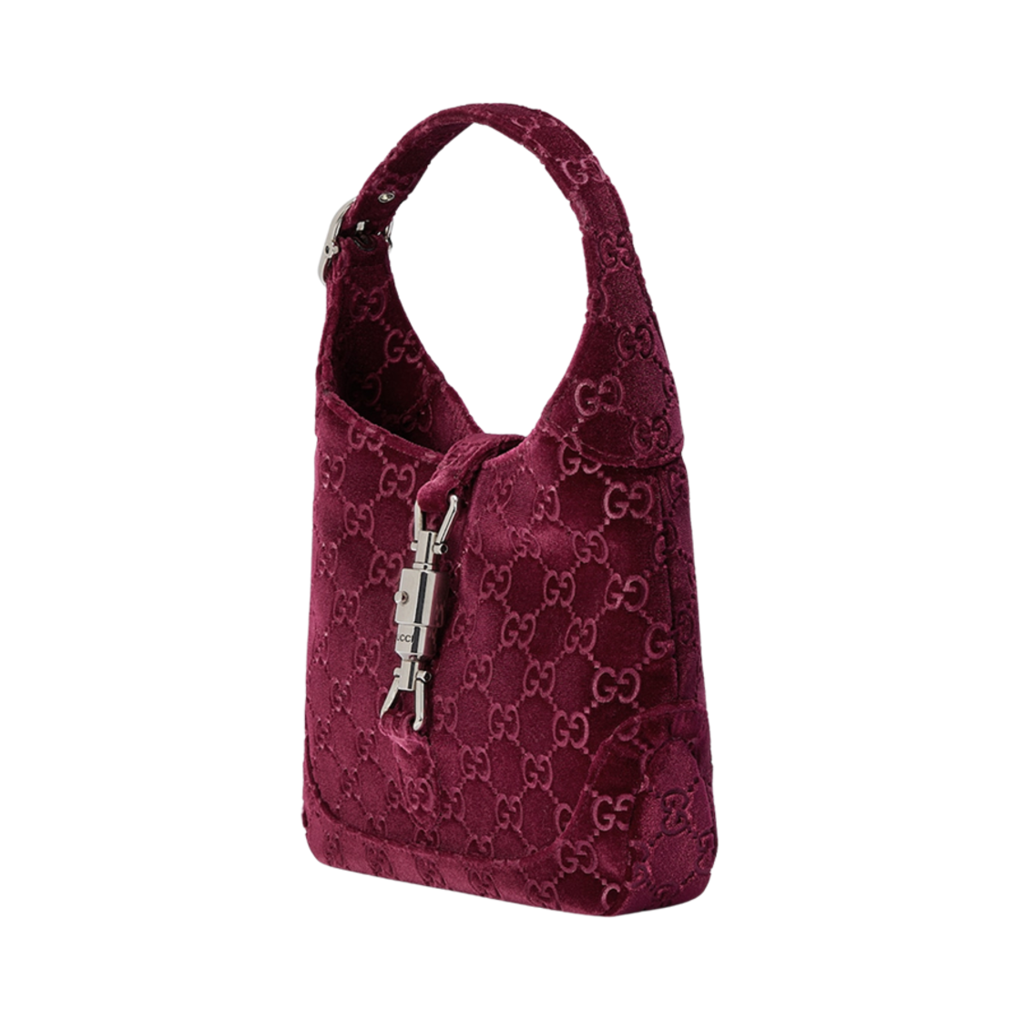 구찌 재키 1961 스몰 숄더백 버건디 GG 벨벳(Gucci Jackie 1961 Small Shoulder Bag Burgundy GG Velvet) - 2