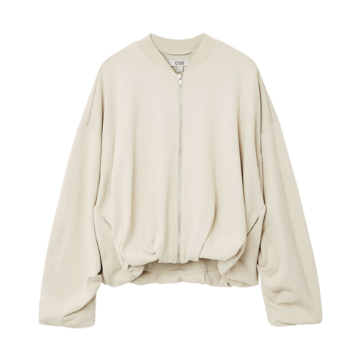 1221512001 (W) COS Oversized Jersey Bomber Jacket Stone