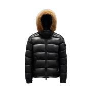 Moncler Maya Fur Short Down Jacket Black - 21FW