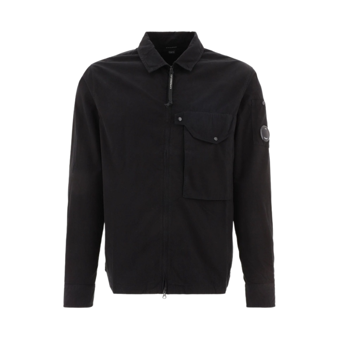 C.P. 컴퍼니 개버딘 가먼트 다이드 지퍼 오버셔츠 블랙 - 22FW(C.P. Company Gabardine Garment Dyed Zipped Overshirt Black - 22FW) - 1