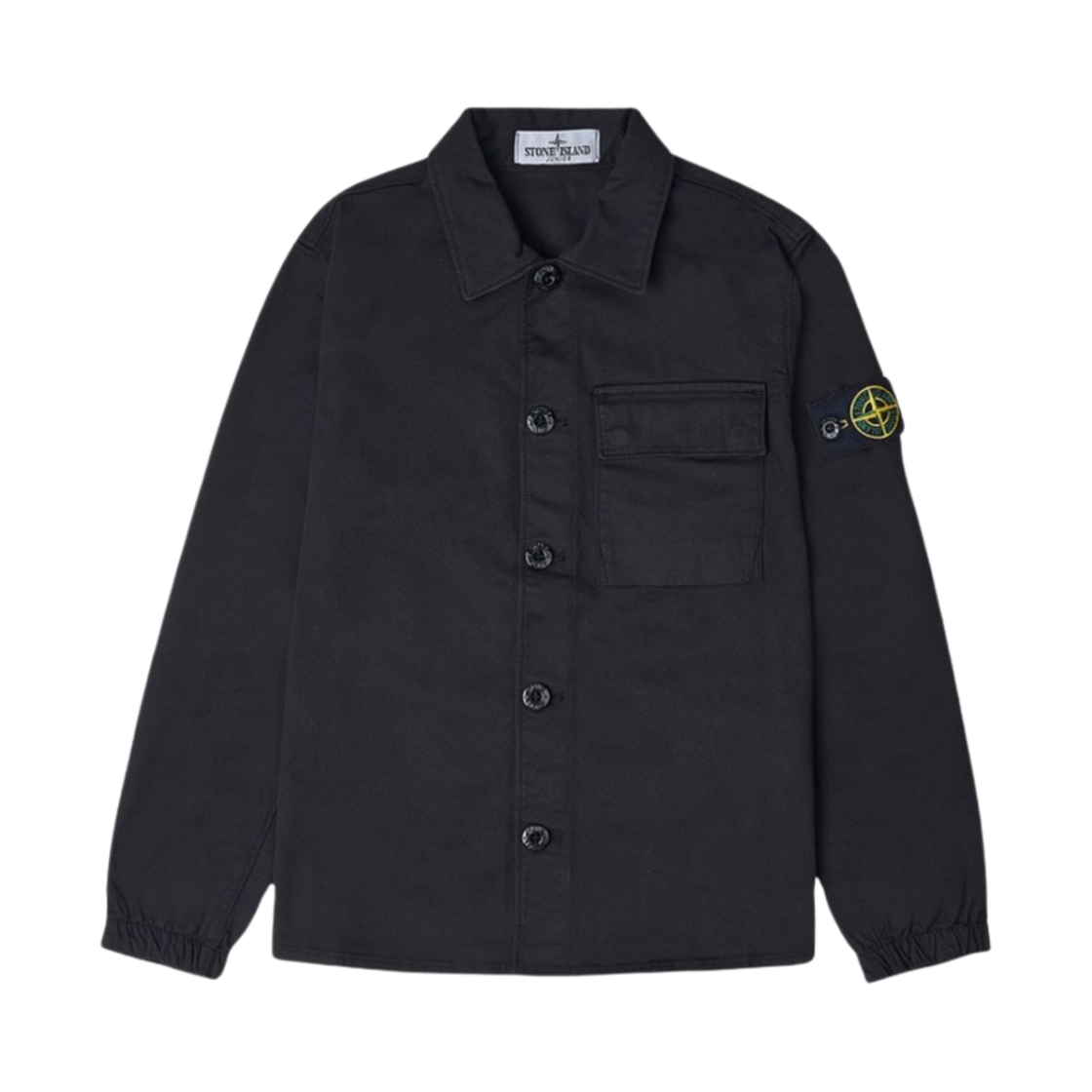 (키즈) 스톤 아일랜드 10511 코튼 오버셔츠 블랙 - 23SS