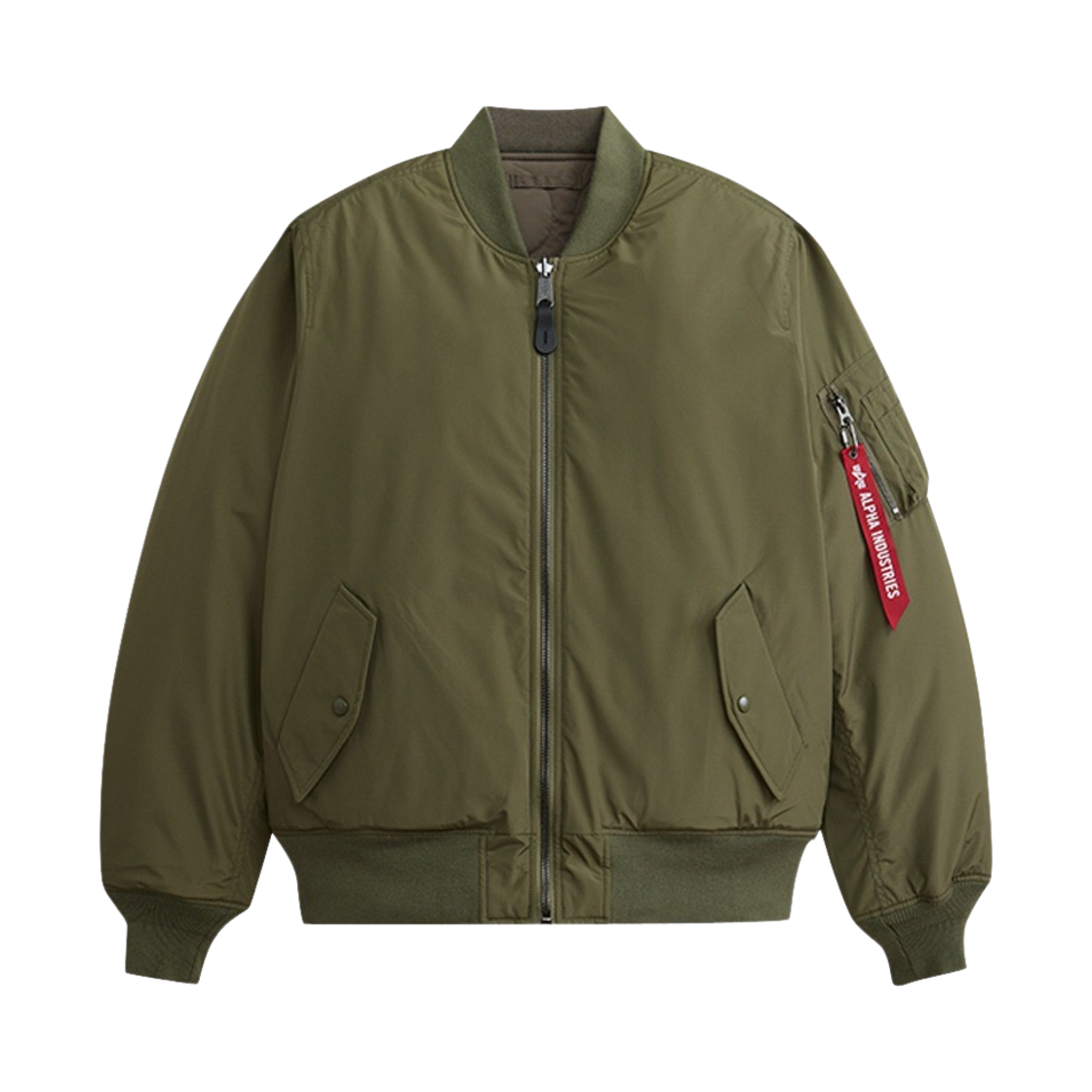 알파 인더스트리 리버서블 어니언 퀼티드 MA-1 플라이트 재킷 Og-107 그린