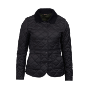 (W) Barbour Deveron Quilted Jacket Black Olive