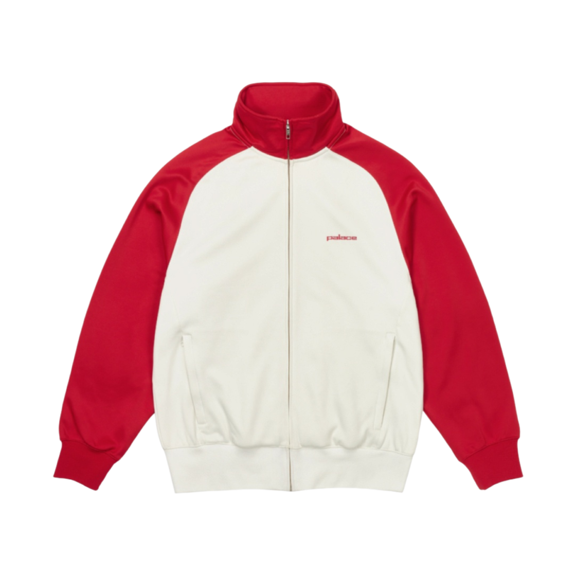 - Palace Polyknit Track Jacket Red Soft White - 24SS