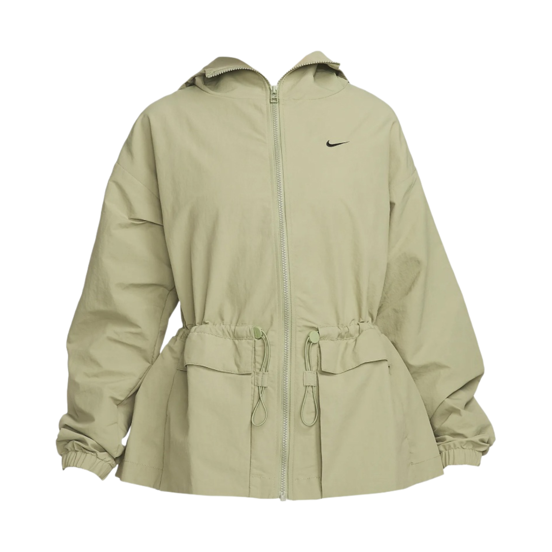 FN3670-386 (W) Nike NSW Everything Woven Oversized Hooded Jacket Oil Green - Asia