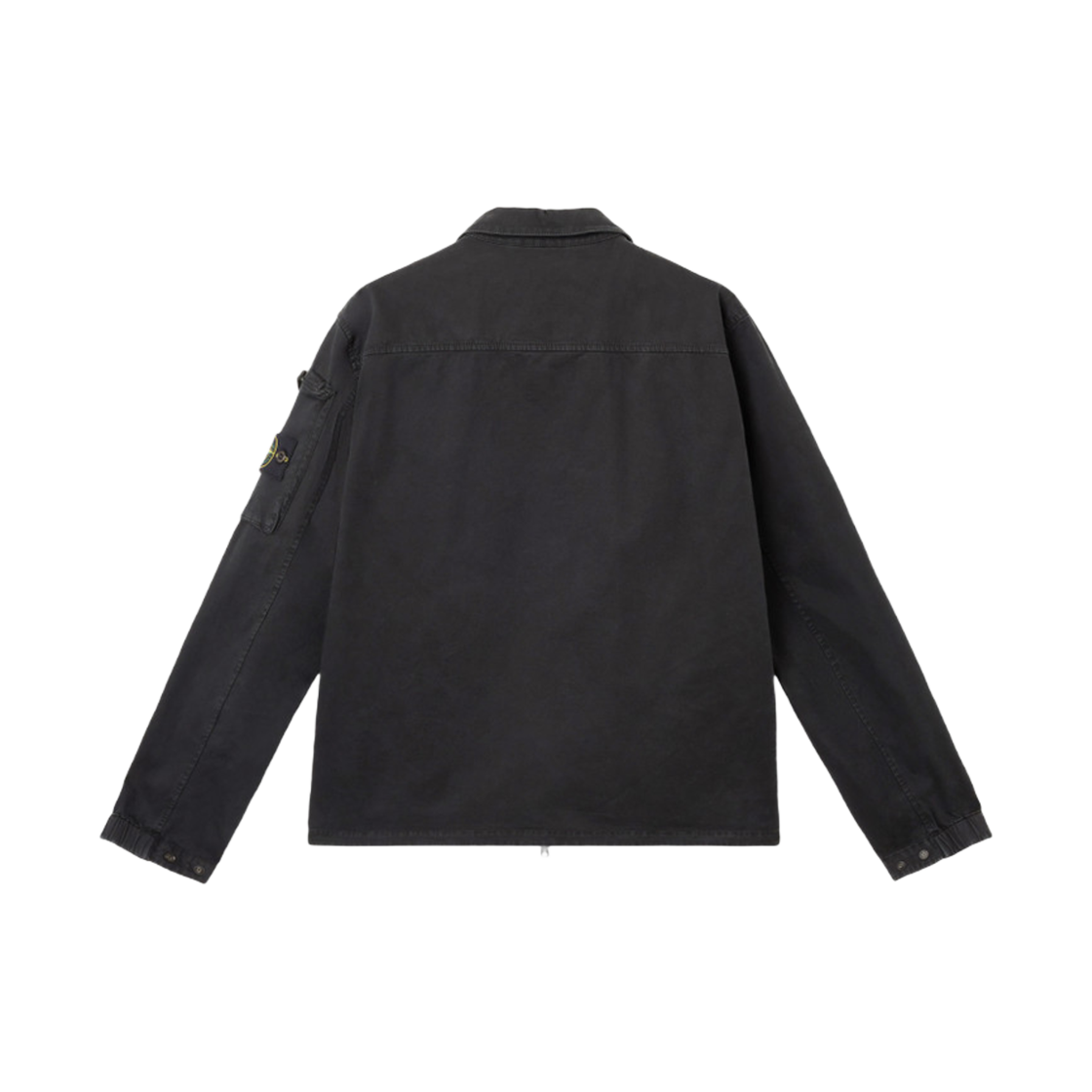 K1S1512000-03S0004-V0129 Stone Island 1200003 Organic Stretch Broken Twill Cotton Old Effect Overshirt with Zip Fastening Black - 25SS - #2