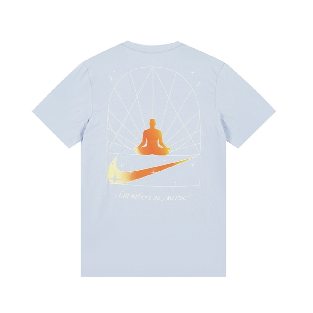 Nike Dri-Fit Yoga T-Shirt Cobalt Bliss - Asia 착용 스타일 - 1