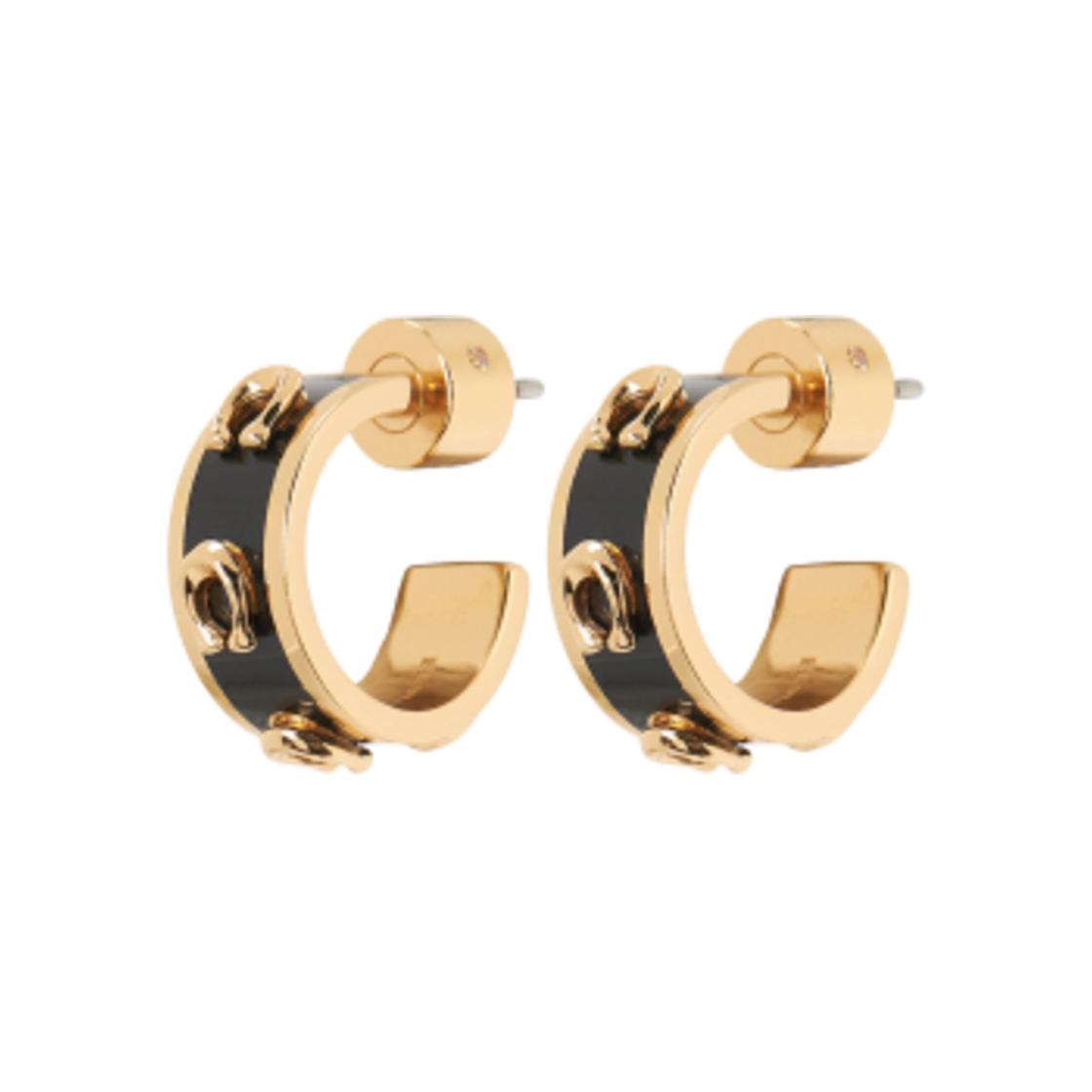 [15% 쿠폰] (W) 코치 오레치니 이어링 골드 블랙([15% 쿠폰] (W) Coach Orecchini Earrings Gold Black)
