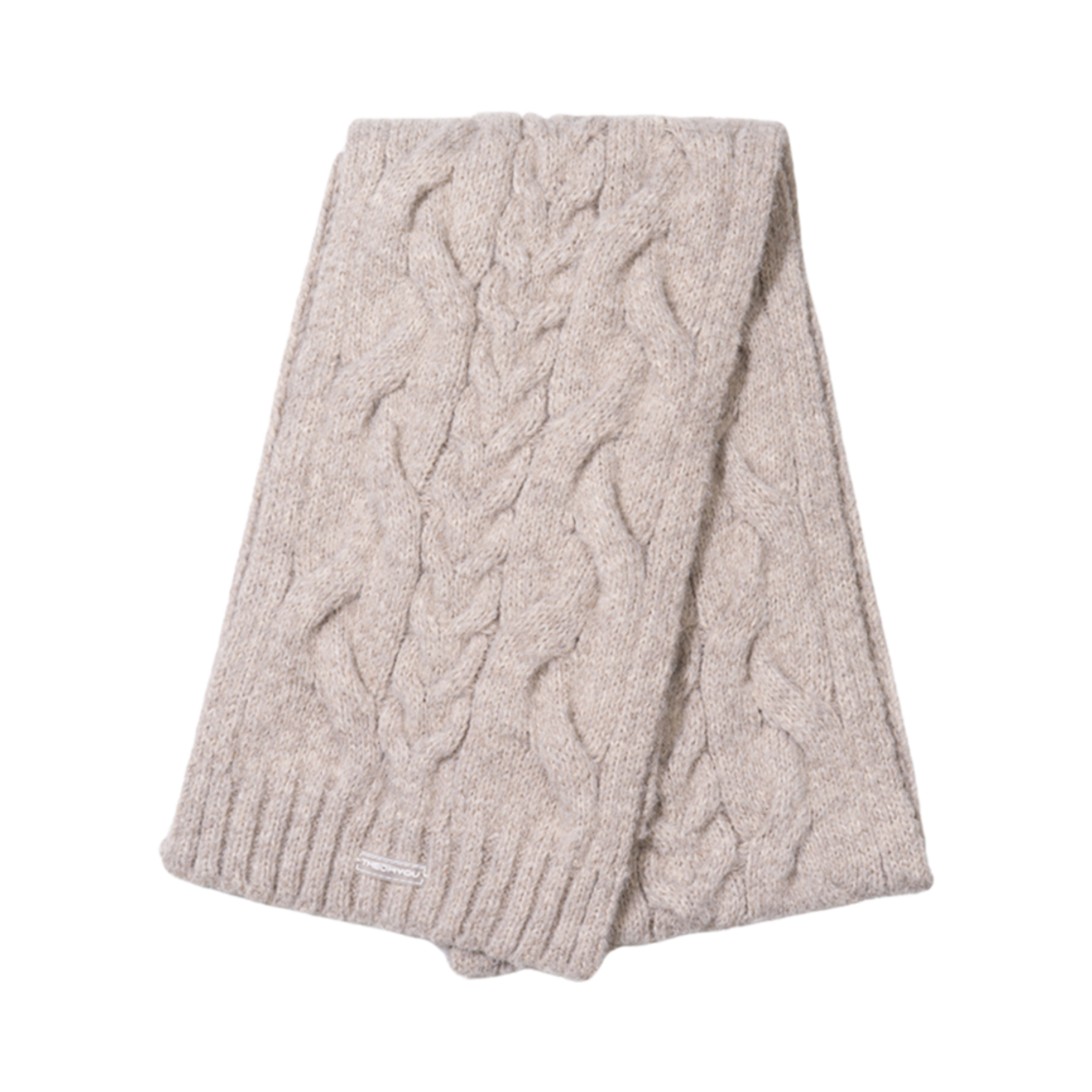 - Theohyou Oversized Mix Cable Muffler Beige